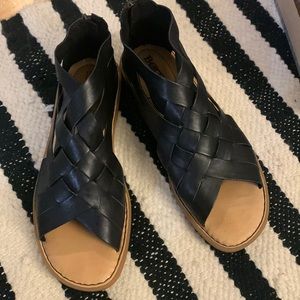 Basically new. Worn once in the house!